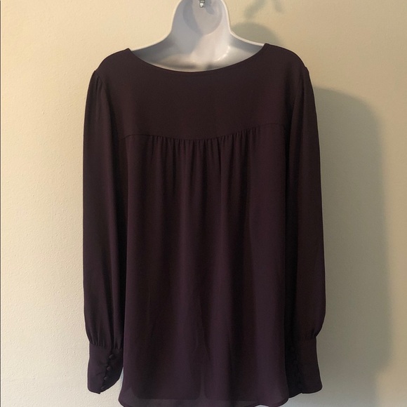 LOFT Deep Purple Blouse - Picture 3 of 5